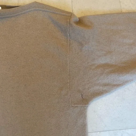 Cashmere Midi Dress Beige Cream Neutral Size M - Picture 9 of 9